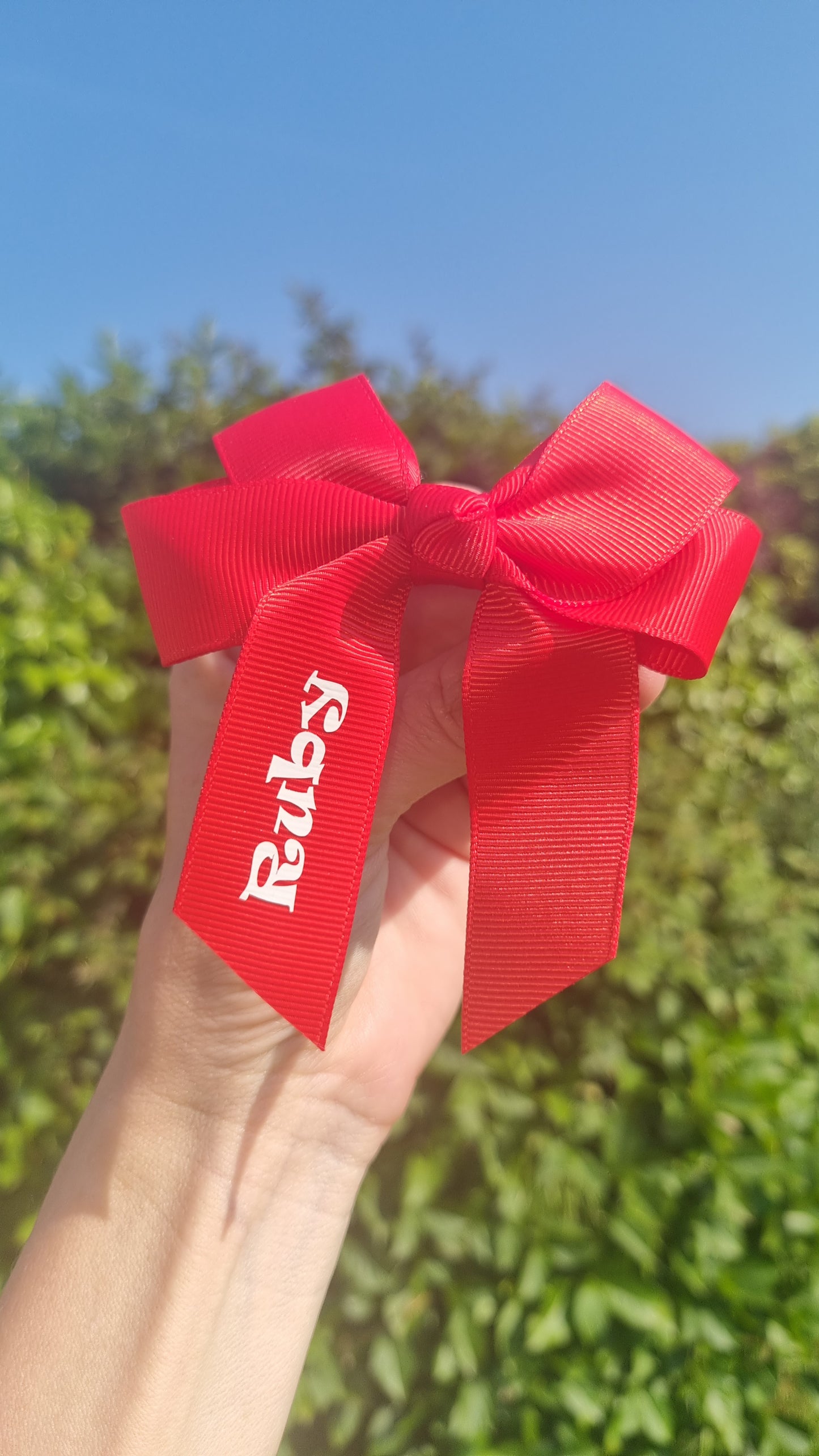 Personalised hair bow