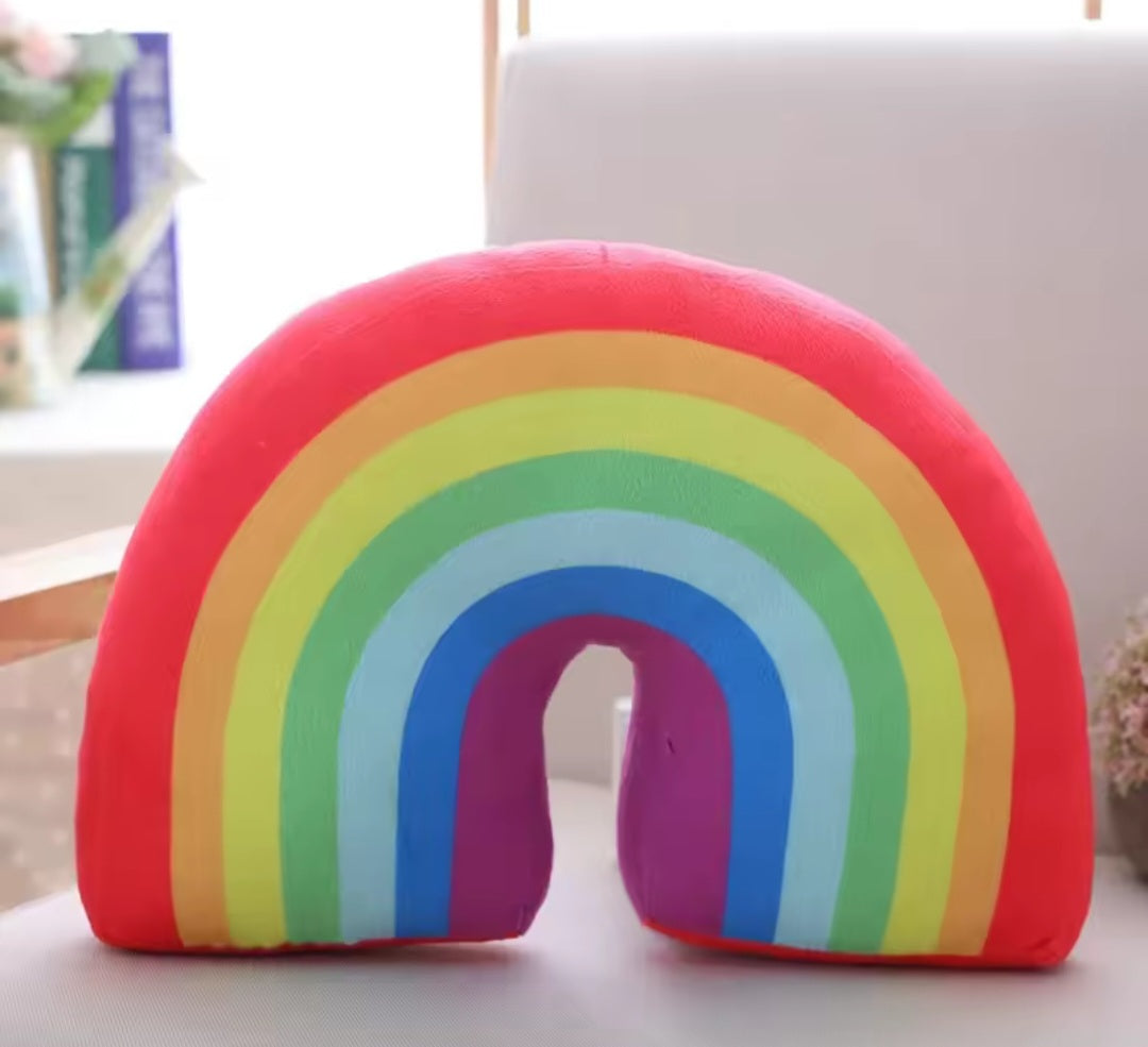 Rainbow shaped pillow