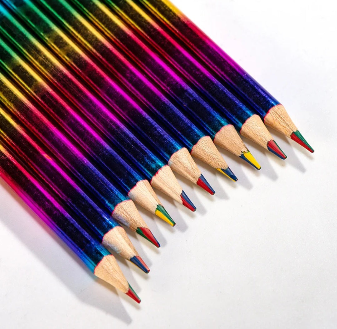 12pc rainbow pencils