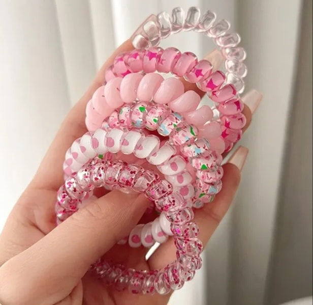 6pc telephone wire hair bands