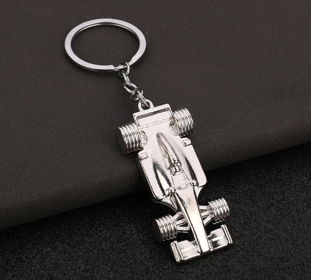 F1 race car keyring