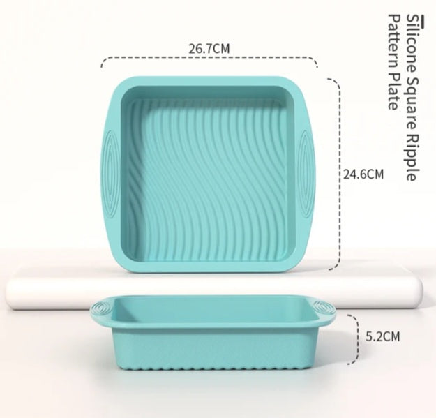 Silicone square baking plate