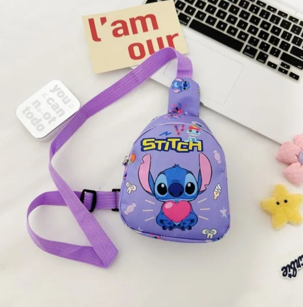 Blue alien crossbody bag