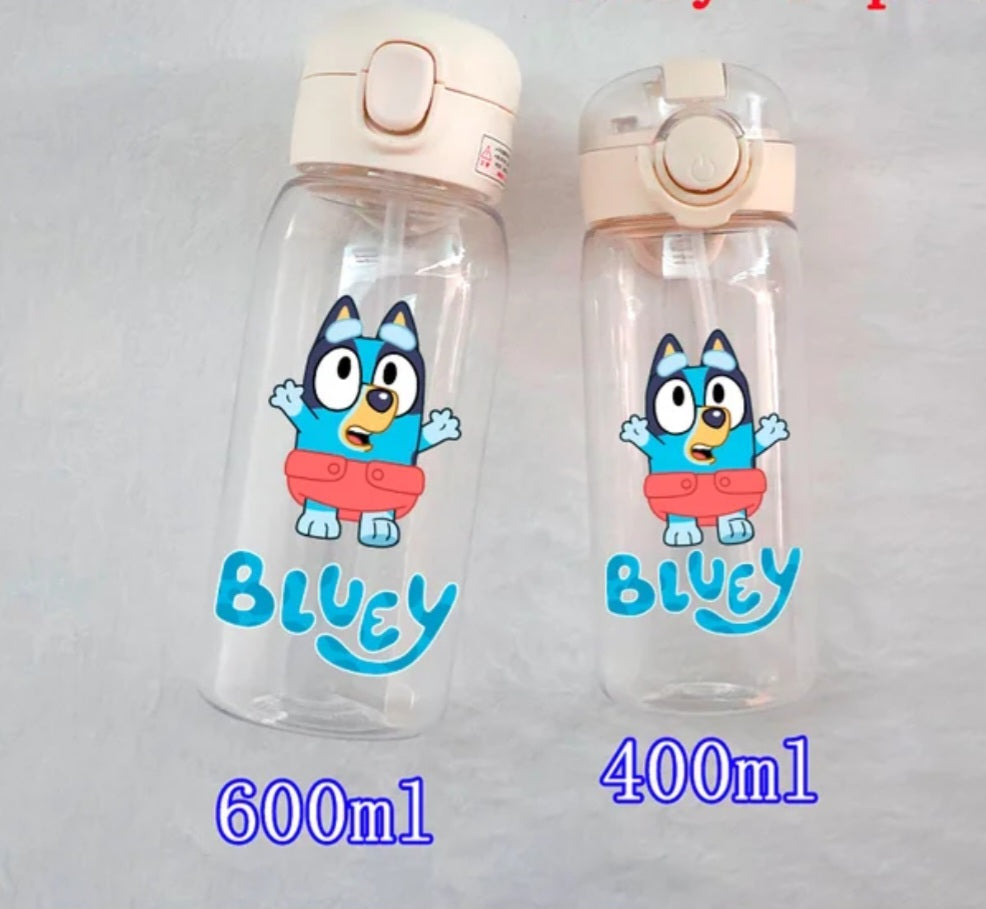 Blue dog drinking bottle