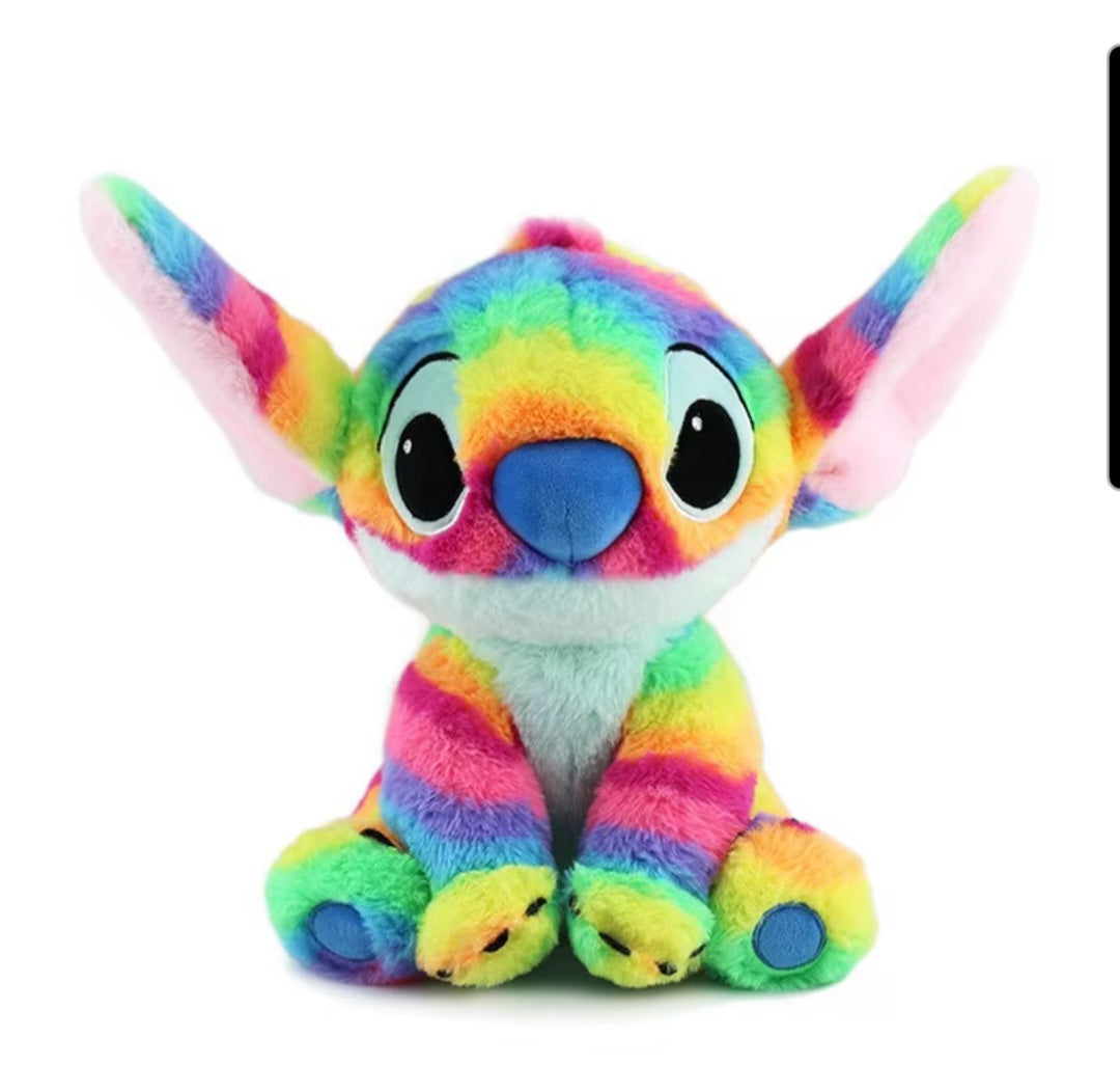 Rainbow alien plush