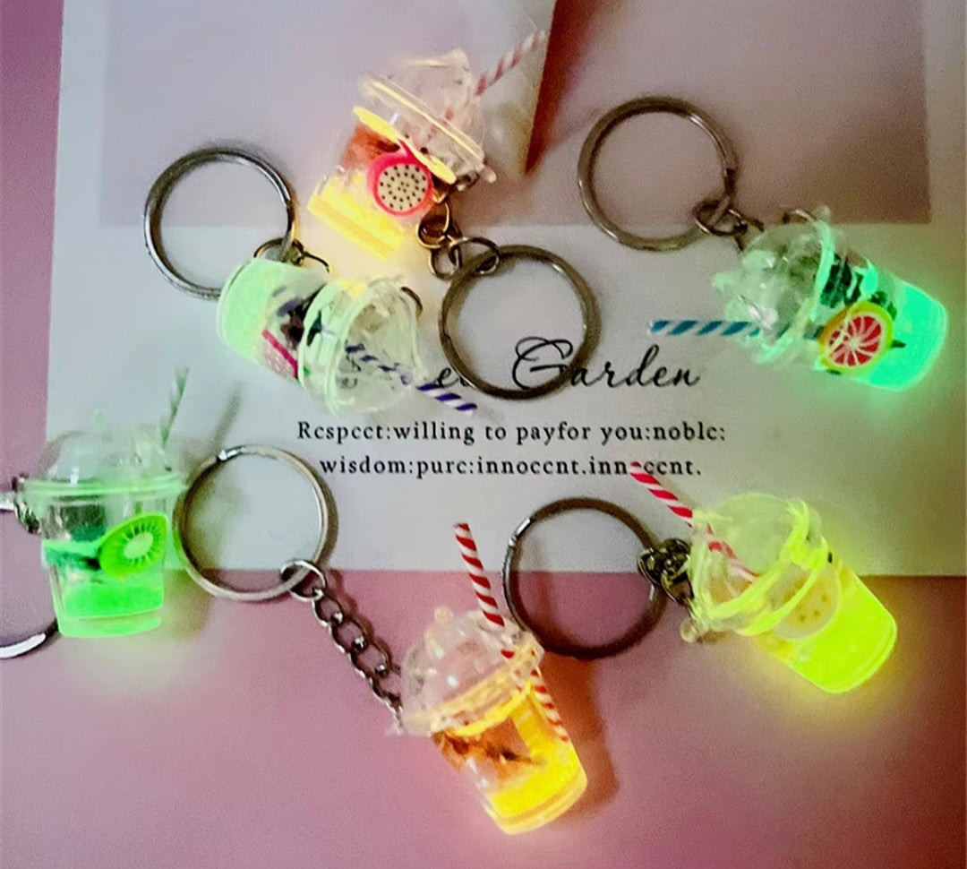 Luminous tea cup keychain