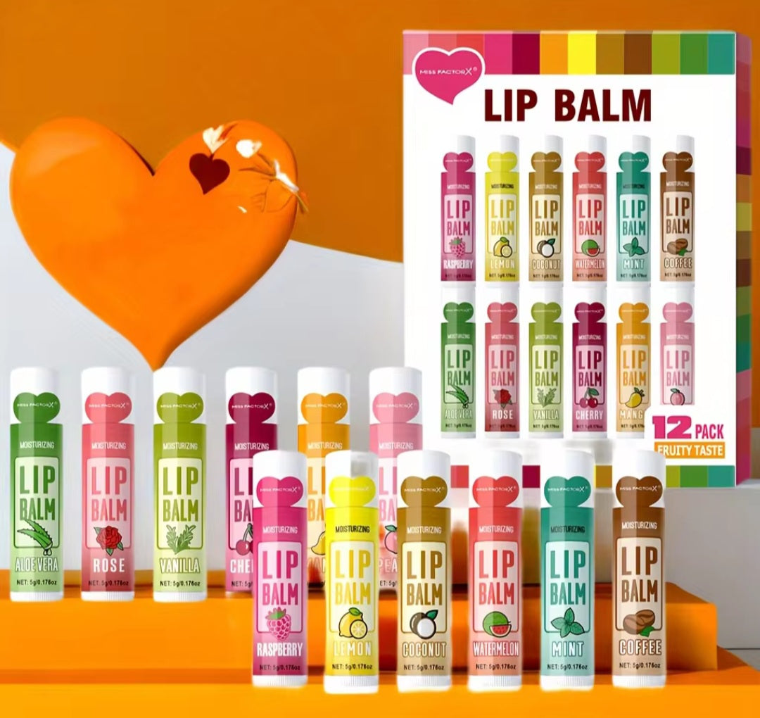12pc lip Balm set
