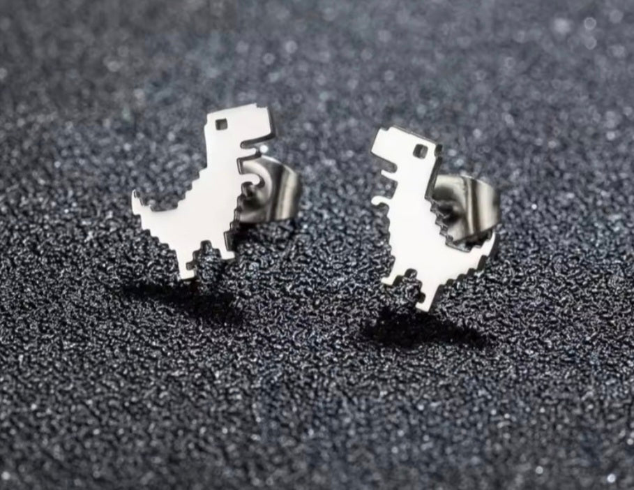 Dinosaur stud earrings