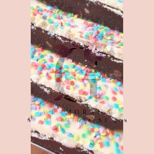 White Chocolate Funfetti Brownies