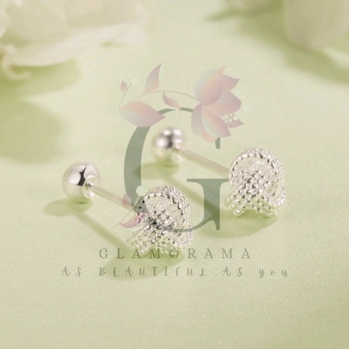 Love knot screw back studs