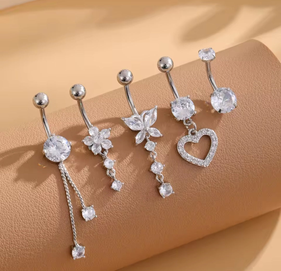 5pc belly button jewellery