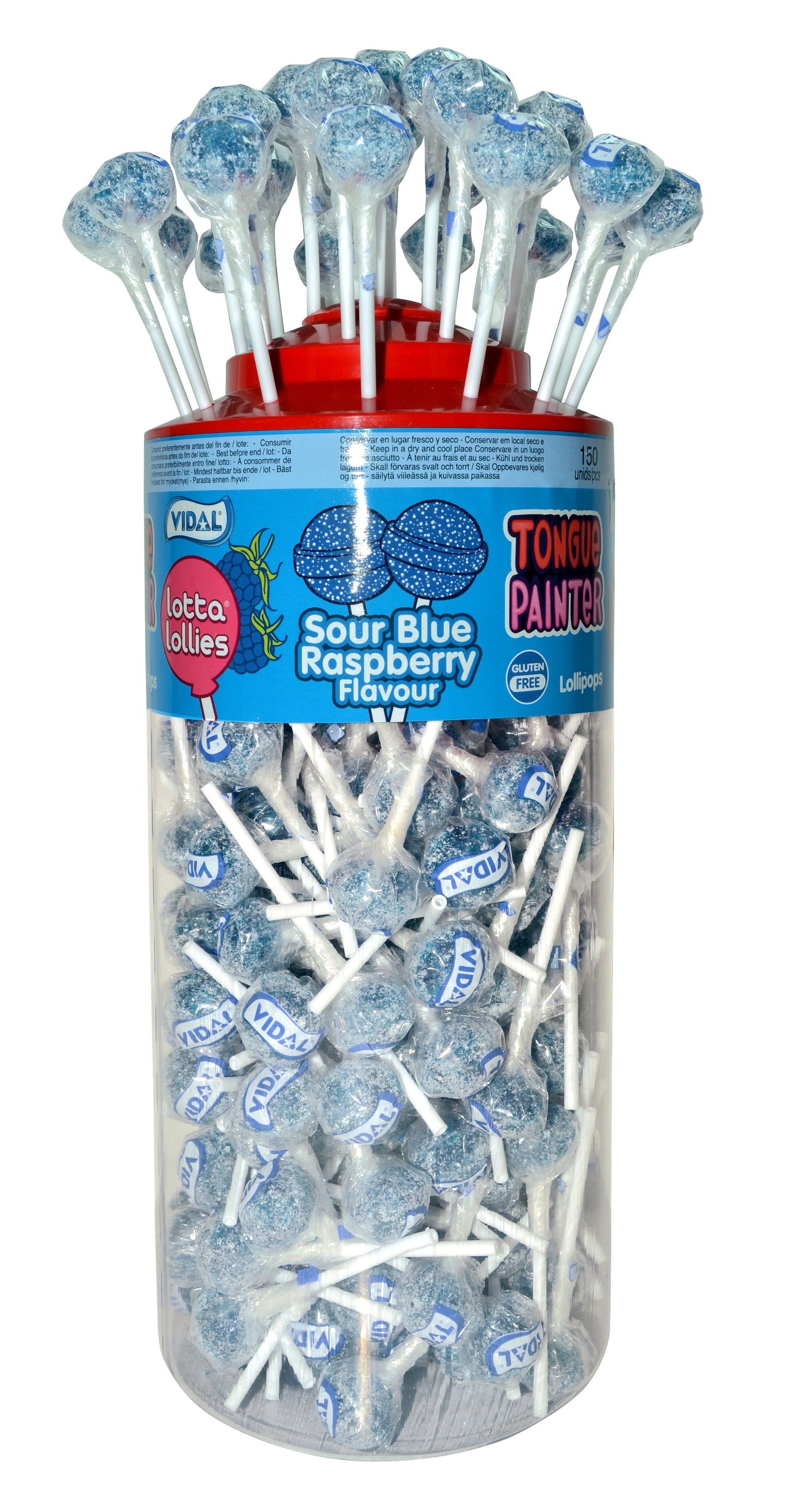 Sour Blue Raspberry Tongue Painter Lollies
