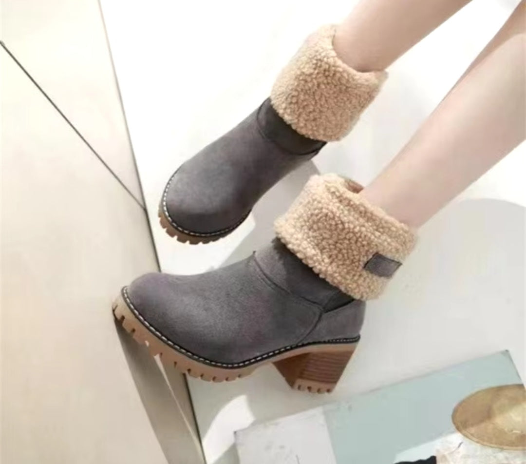 Square heel ankle boots