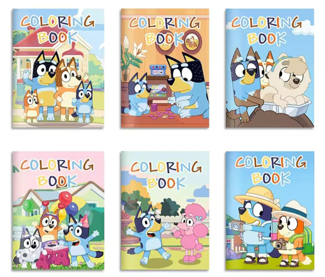 6pc colouring books