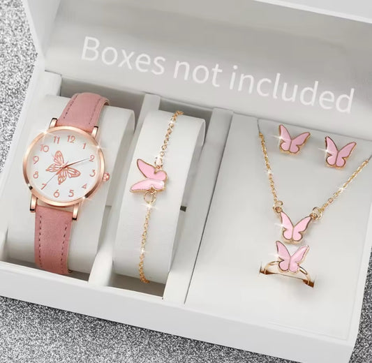 Butterfly watch gift set