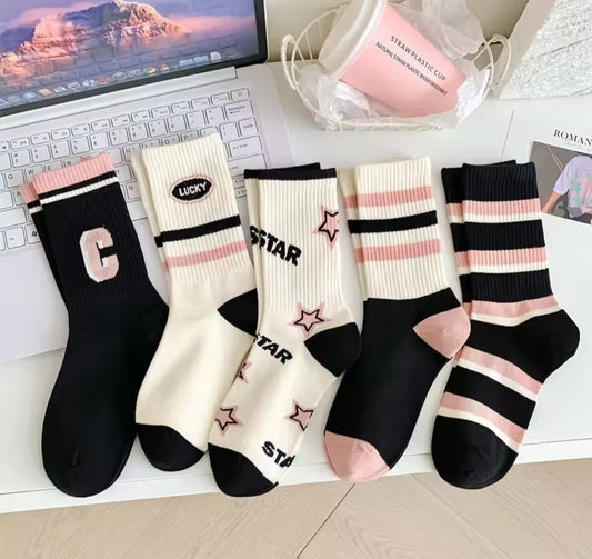 5 pairs crew socks