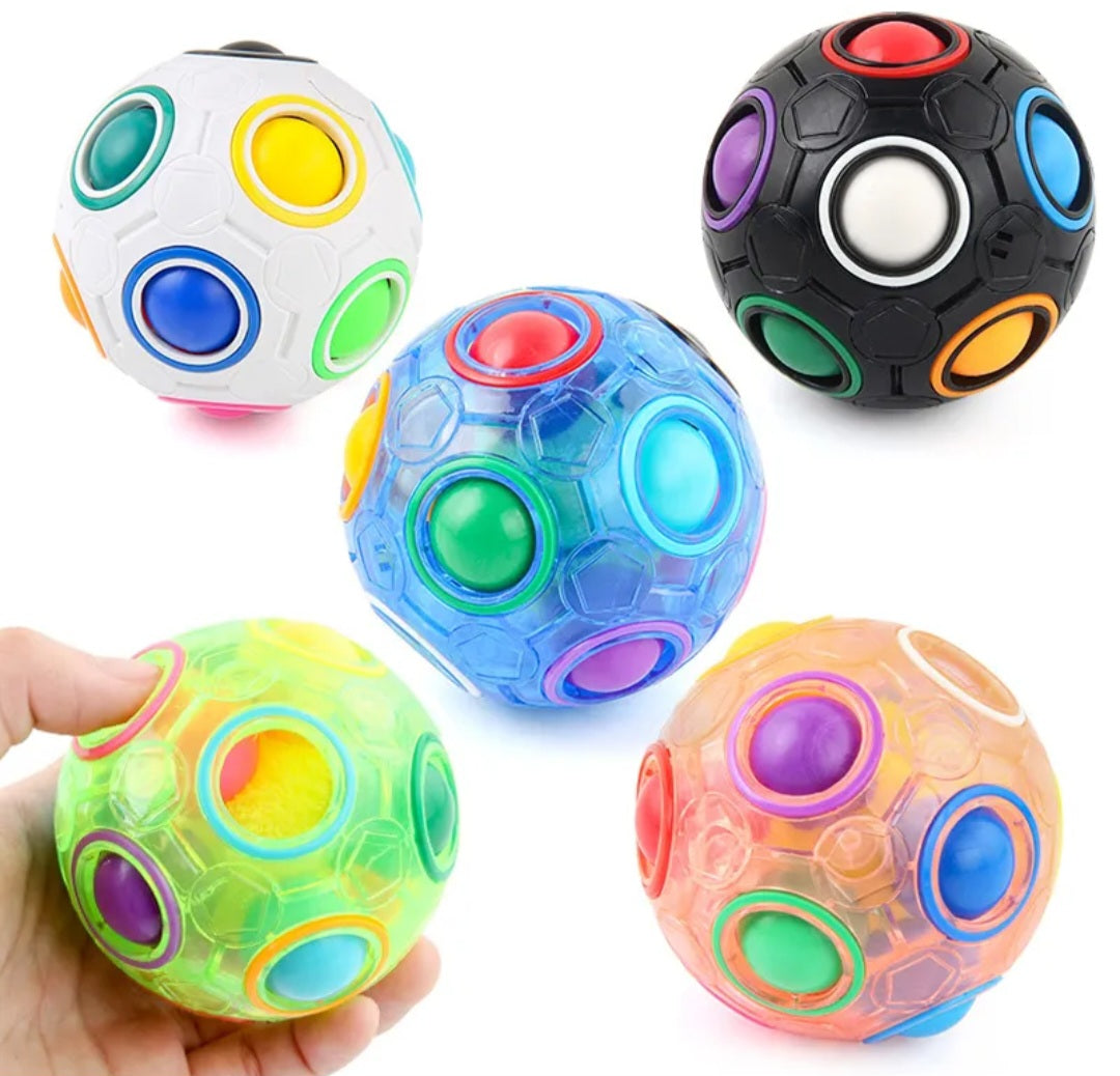 Magic rainbow puzzle ball