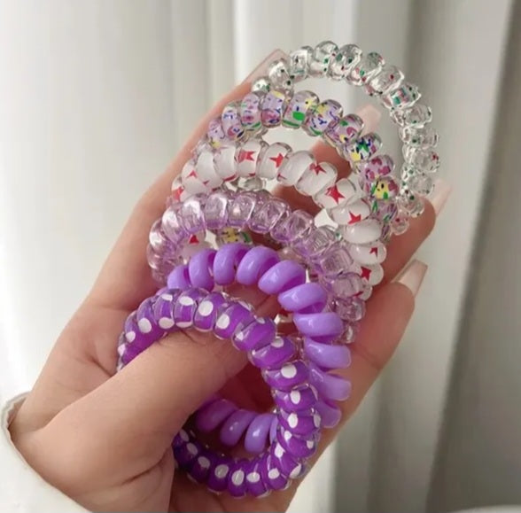 6pc telephone wire hair bands
