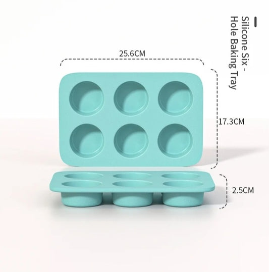 6 hole silicone baking tray