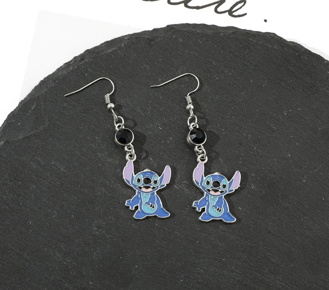 Alien dangle earrings
