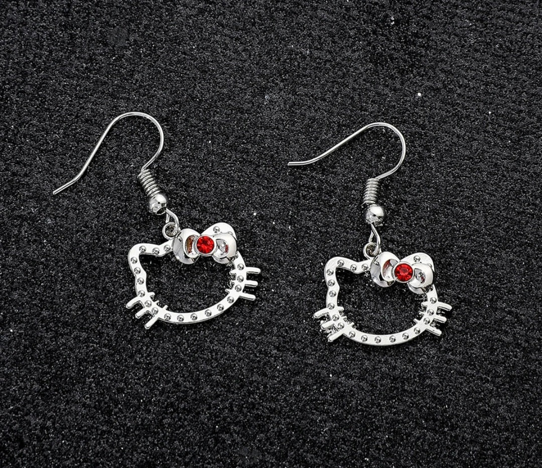 Cat dangle earrings