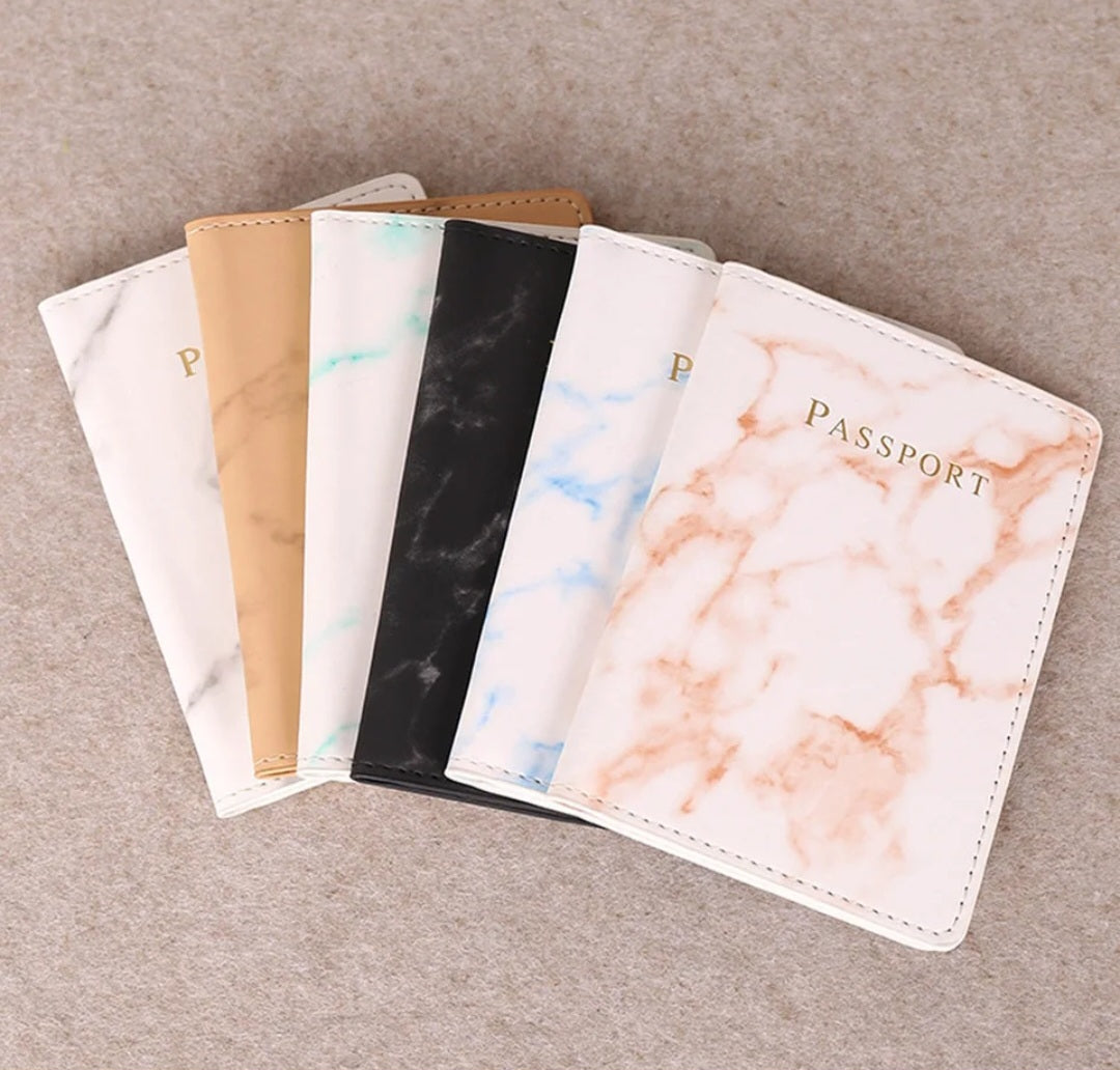 Marble effect passport cover