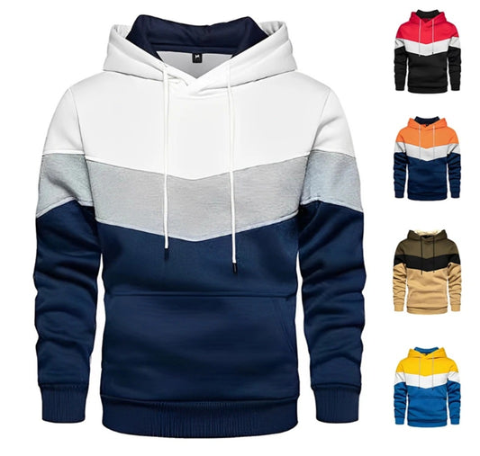 Mens patchwork hoodie