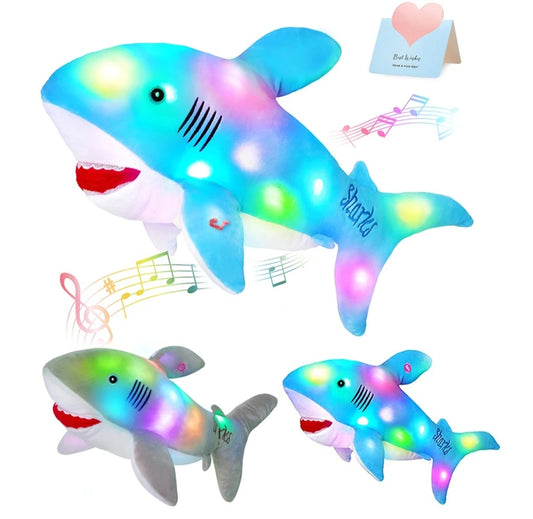 Light up musical shark plush