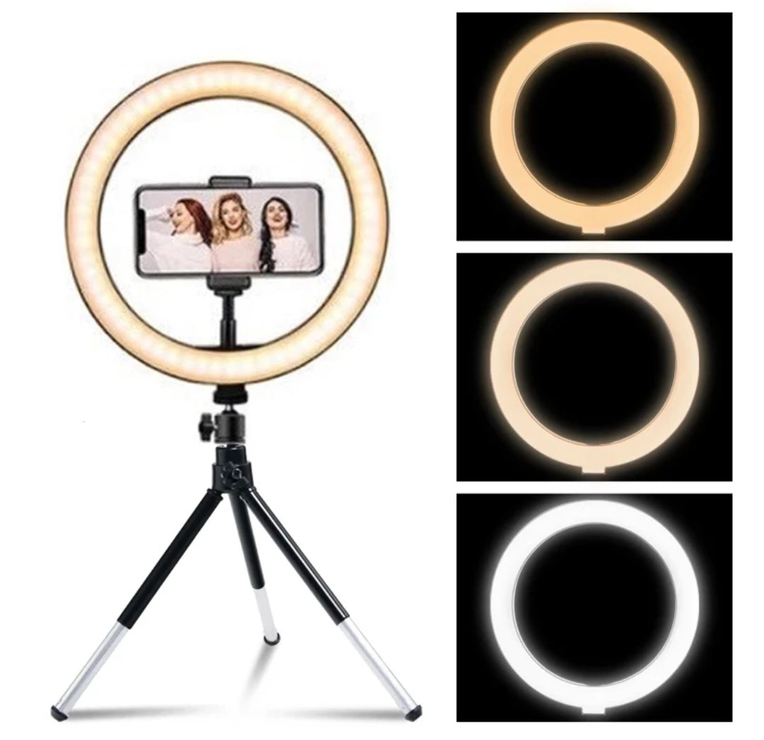 Ring light with tripod