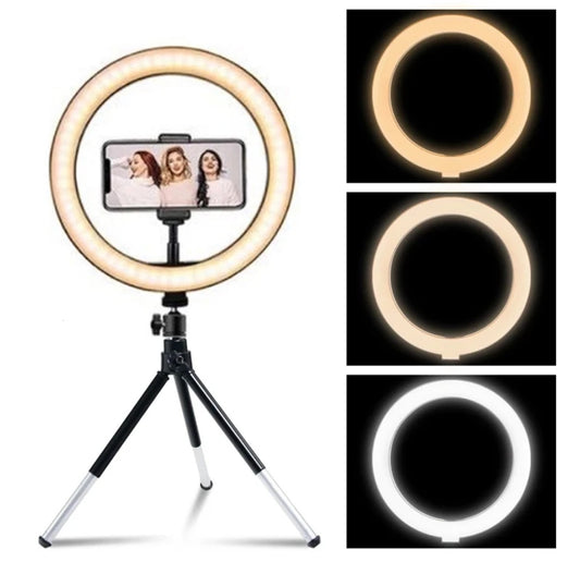 Ring light with tripod