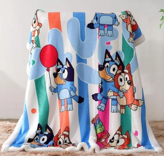 Dog plush throw