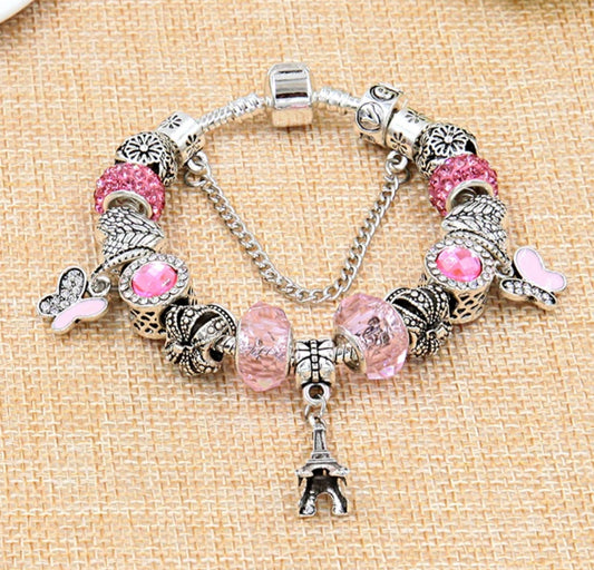 Eiffel tower pendant bracelet