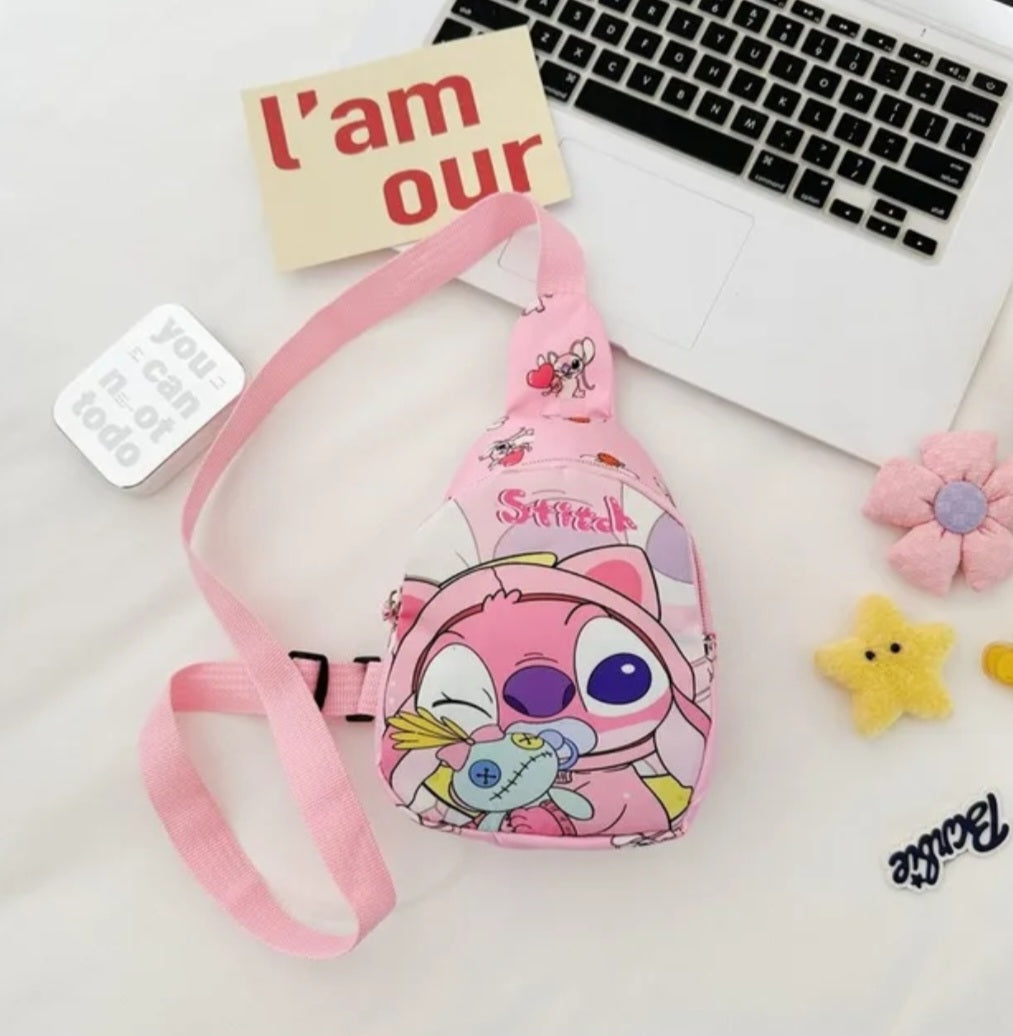 Pink alien crossbody bag