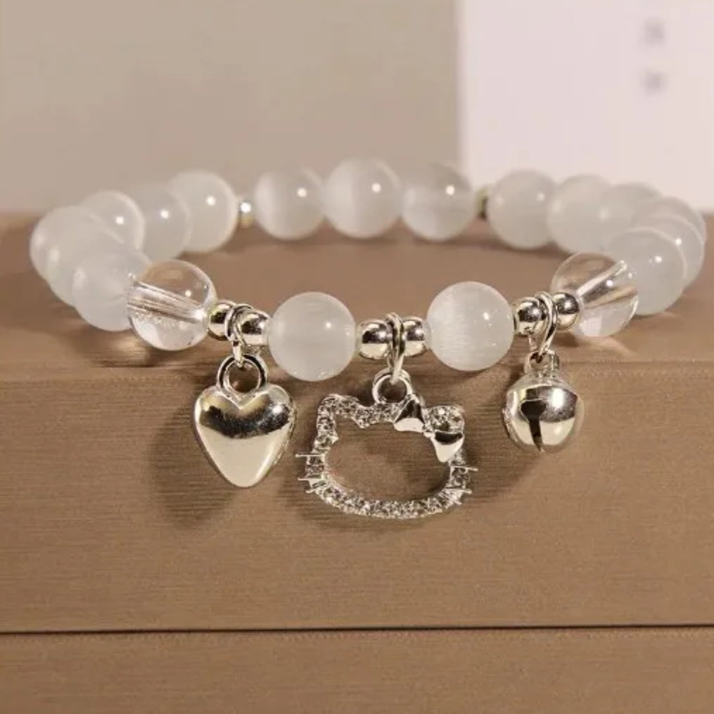 Kitty beaded bracelet