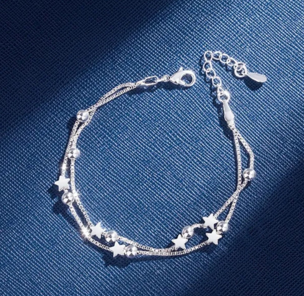 925 sterling silver star bracelet