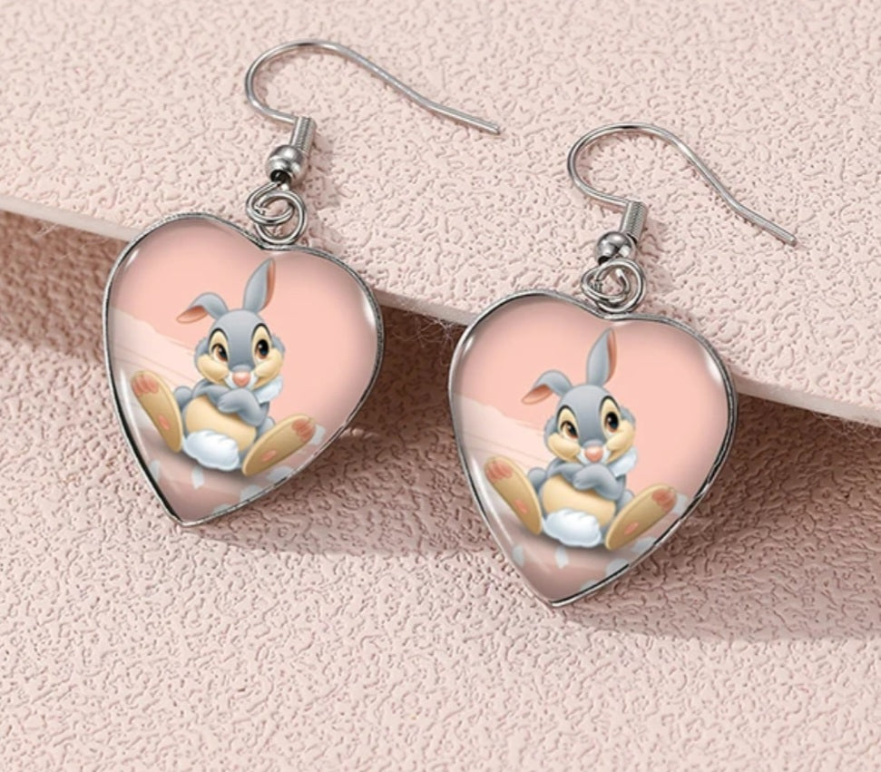 Heart dangle earrings