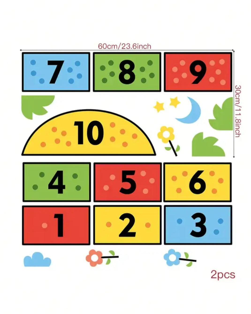 Hopscotch floor stickers