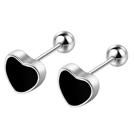 Heart stud earrings