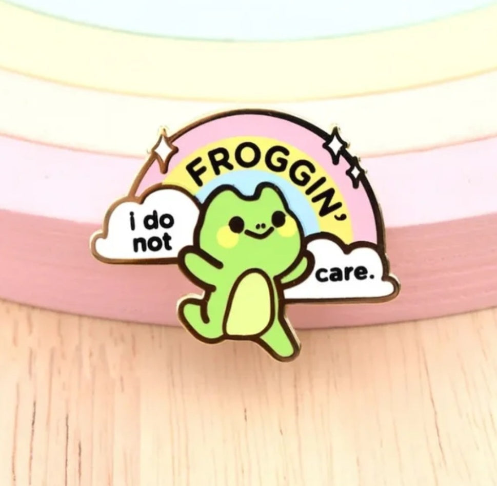 Frog enamel pin