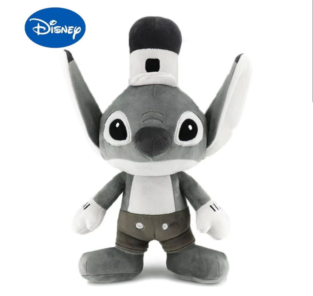 Black and white alien plush