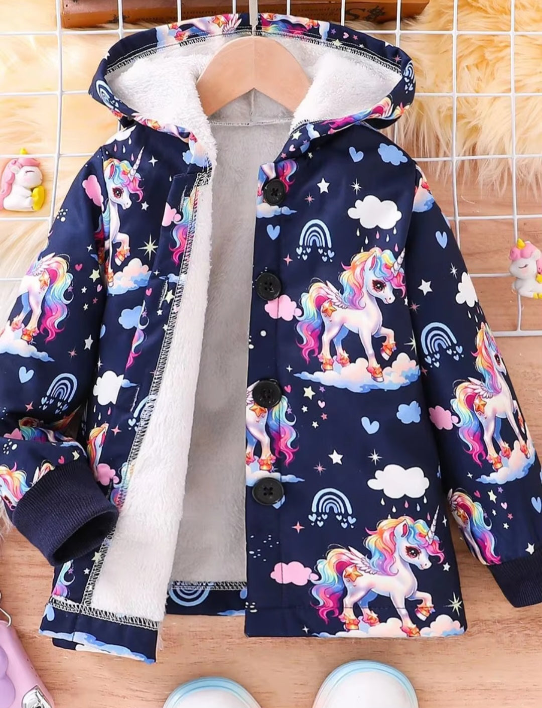 Girls unicorn coat