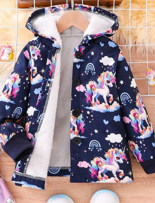Girls unicorn coat