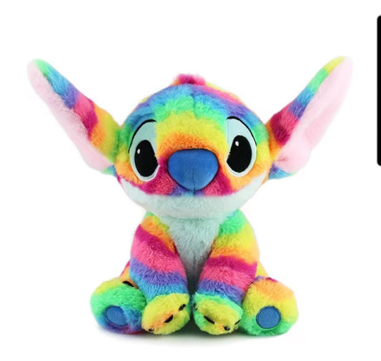 Rainbow alien plush
