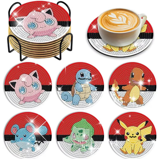 Poke diamond art coasters