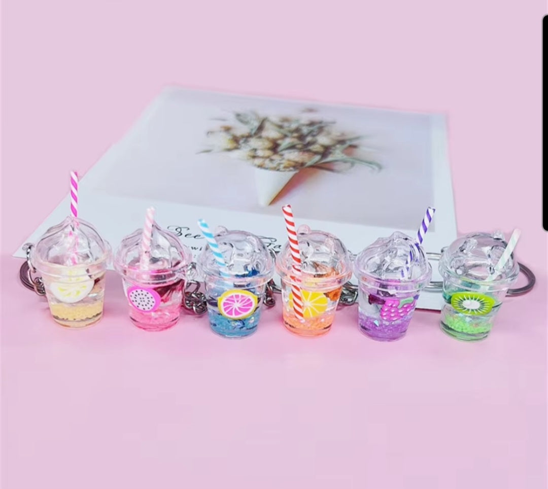 Luminous tea cup keychain