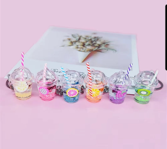 Luminous tea cup keychain