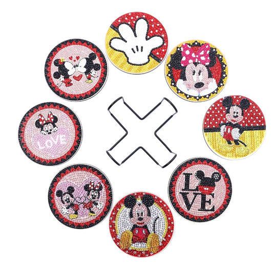 Mouse diamond art coasters