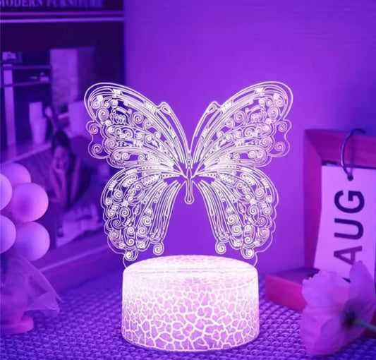 3D butterfly night light