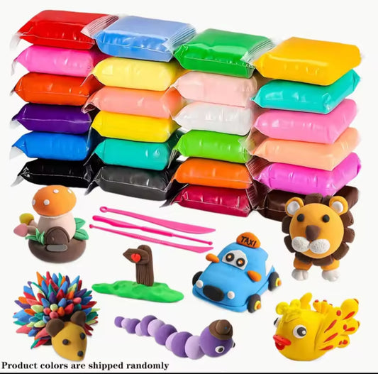 24pc air dried clay set