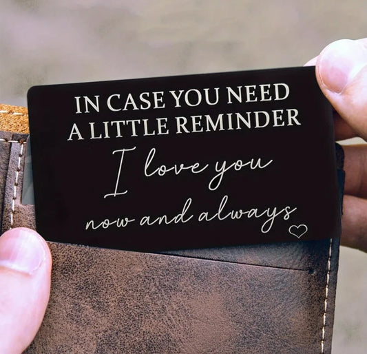 Aluminum Alloy Engraved Wallet Card Decoration